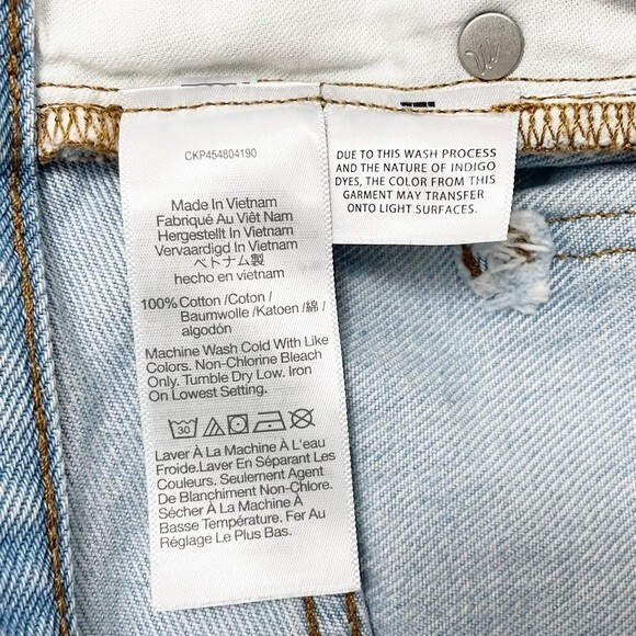 Madewell The Momjean Short in Fitzgerald Wash Light Wash Cutoff Women’s Size 24 - Picture 13 of 14